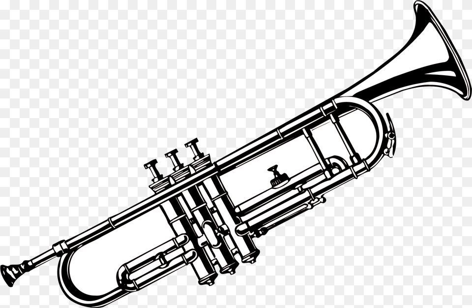 Musical Instrument Trumpet Trumpet Black And White, Brass Section, Horn, Musical Instrument Png