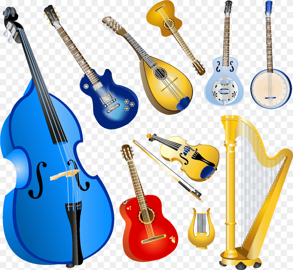 Musical Instruments Elements Download Vector Music Instruments String, Guitar, Musical Instrument Free Png