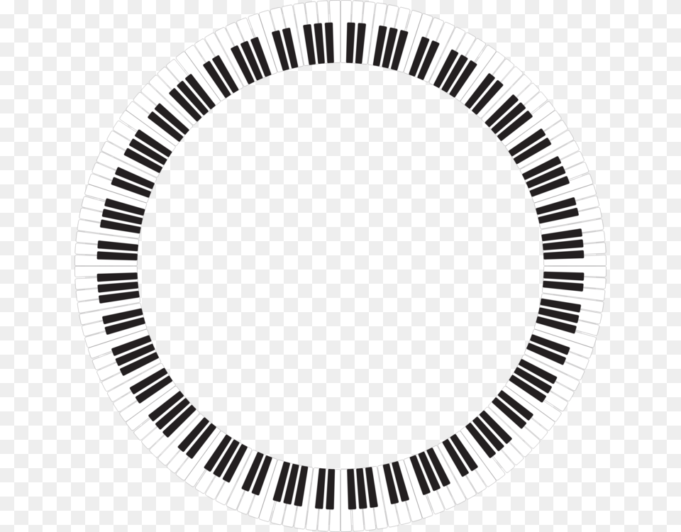 Musical Keyboard Piano Circle Free Png Download