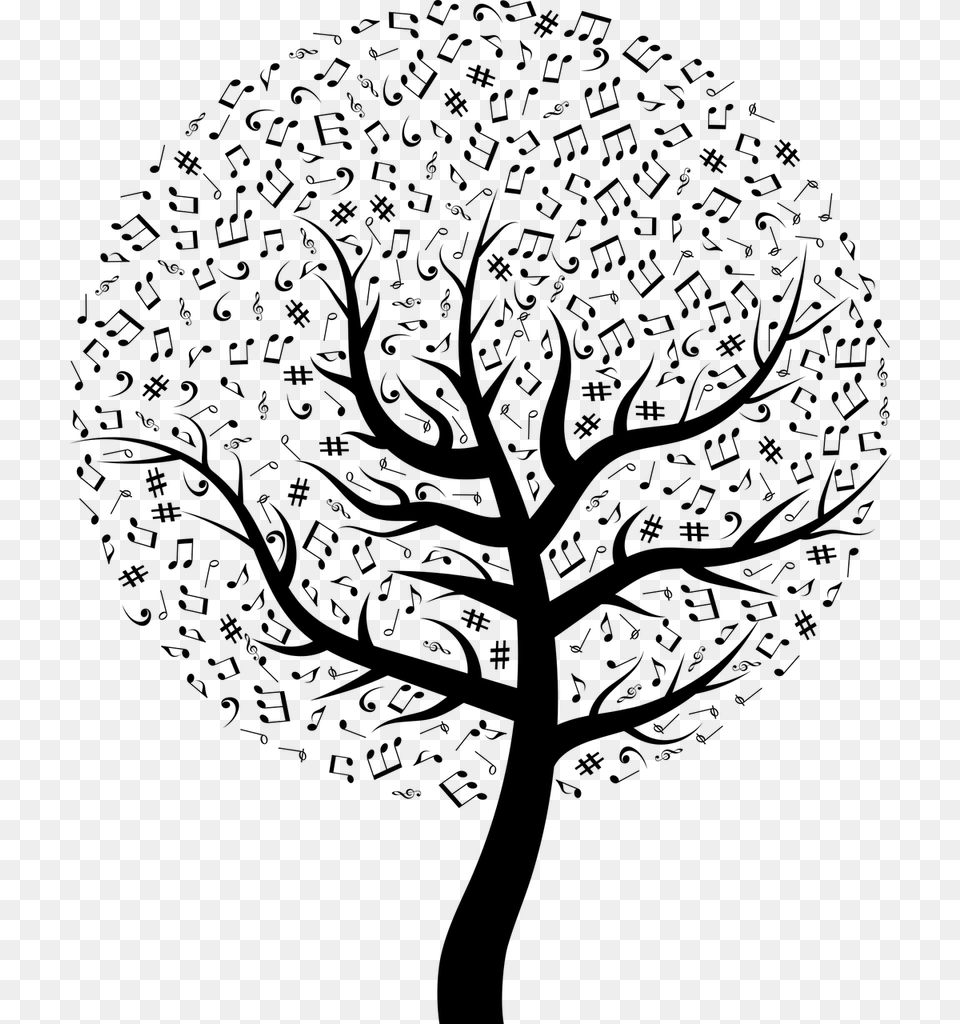 Musical Note Clip Art Tree Designs On Wall Free Png