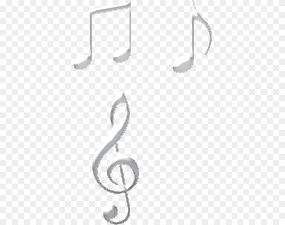 Musical Note Musical Instruments Black And White Earrings, Lighting, Accessories, Earring, Jewelry Free Png