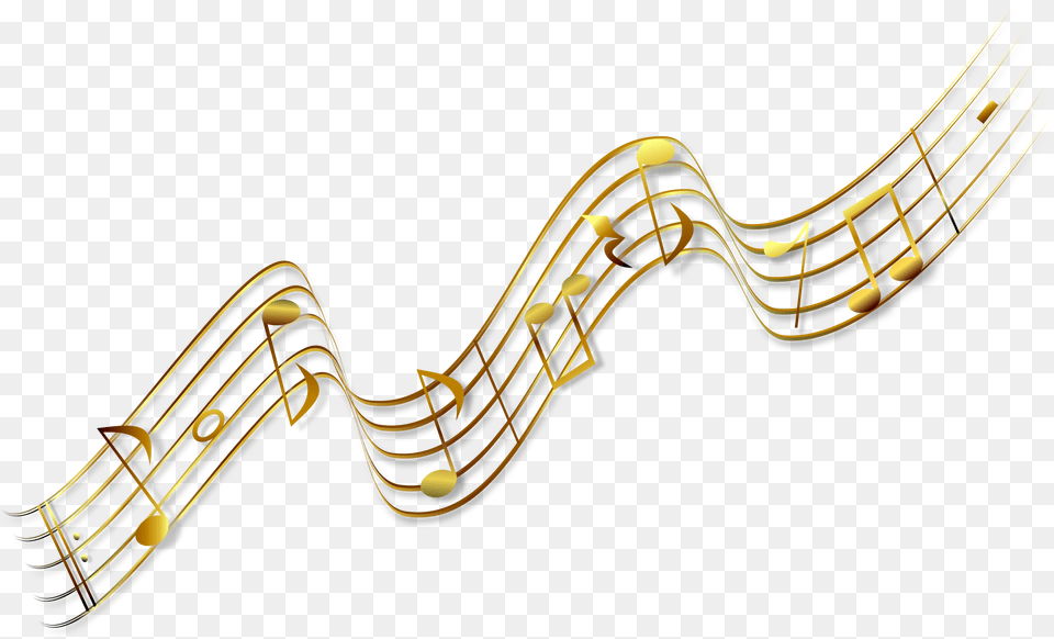 Musical Note Musical Theatre Sheet Music Music Gold Music Notes Transparent Background, Amusement Park, Fun, Roller Coaster, Cad Diagram Free Png Download