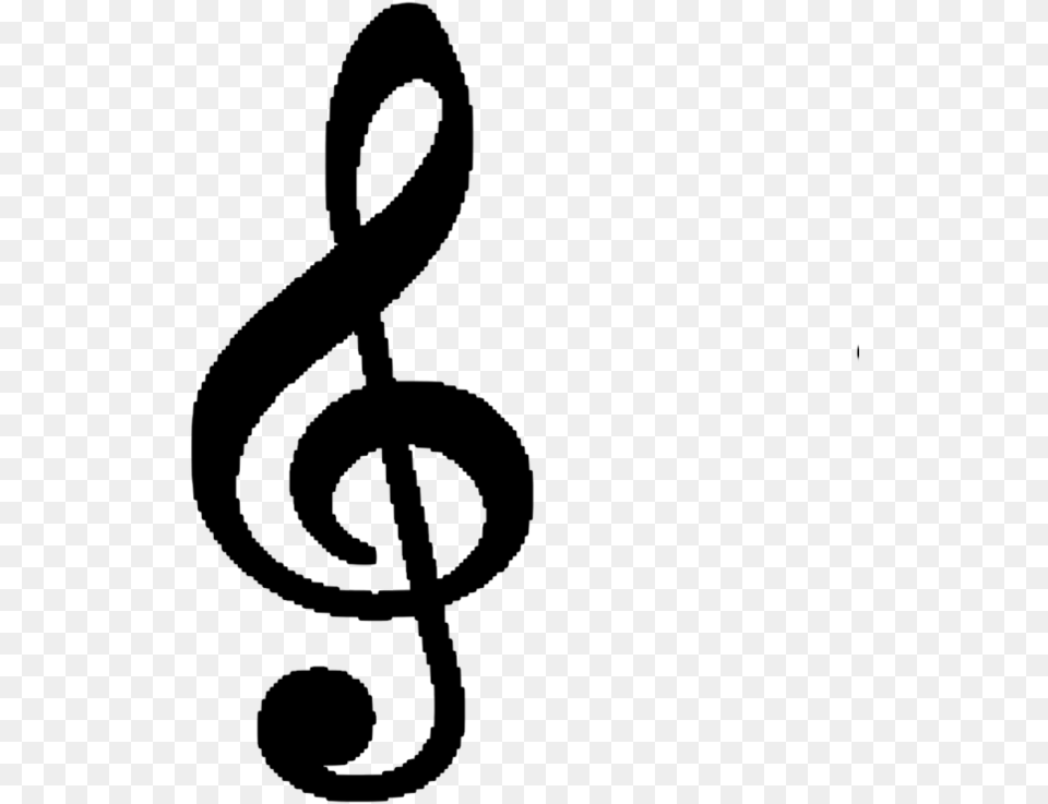Musical Note Royalty Clip Art Treble Clef Symbol, Gray Free Png