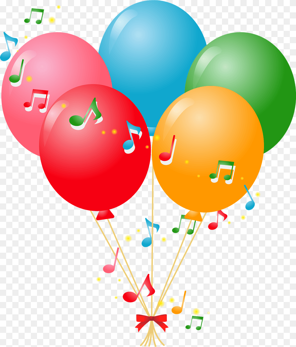 Musical Notes And Balloons Clipart, Balloon Png Image