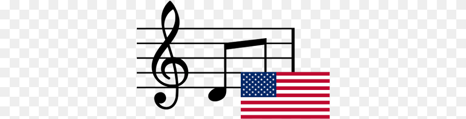 Musical Notes And Flag Usa Consonant Music, American Flag Png Image