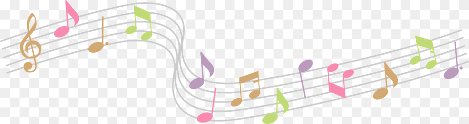 Musical Notes Border Design Clipart, City Png