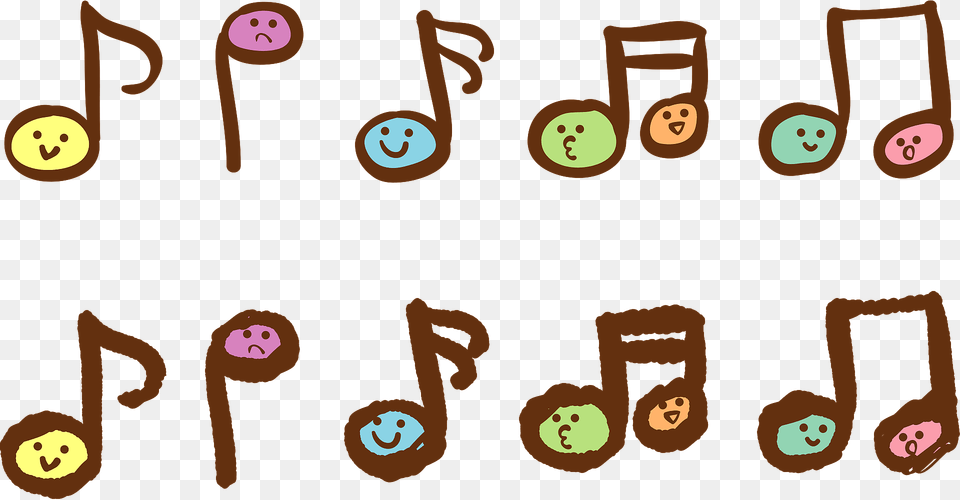 Musical Notes Clipart, Number, Symbol, Text, Face Free Png Download