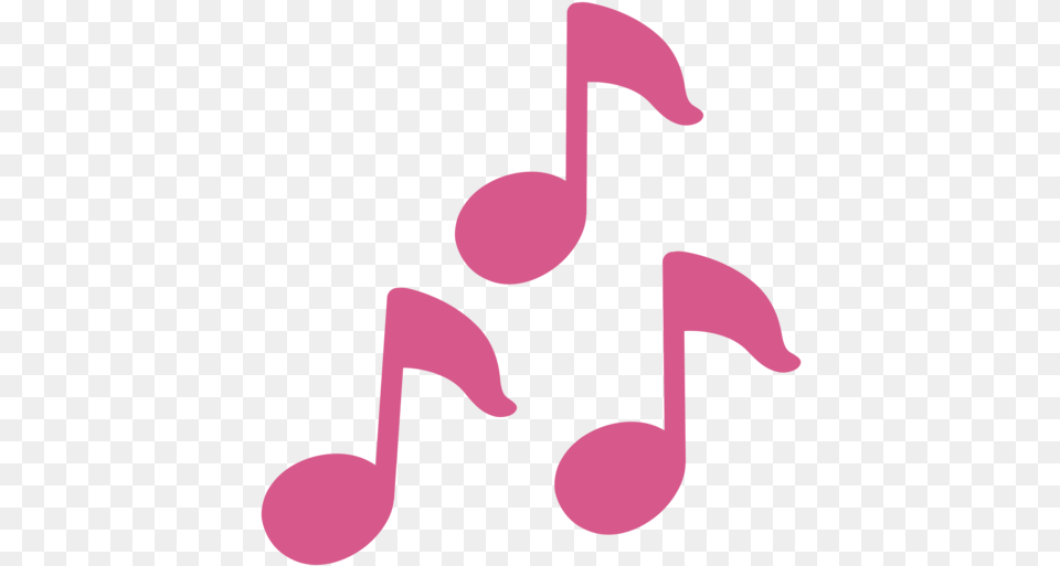 Musical Notes Emoji Music Note Emoji Pink, Text, Symbol Free Png Download