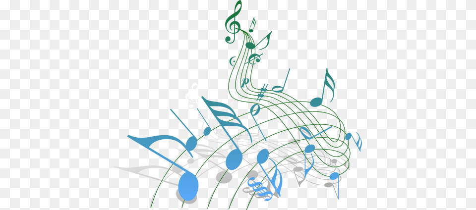 Musical Notes Flow Vector Illustration Music Notes Twin Duvet, Art, Graphics, Network, Outdoors Free Png Download