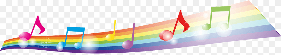 Musical Notes On A Rainbow Clipart, Art, Graphics Png