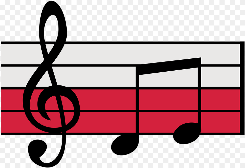 Musical Notes Red Background Stickpng Music Time Signature 6, Text, Transportation, Vehicle Free Transparent Png