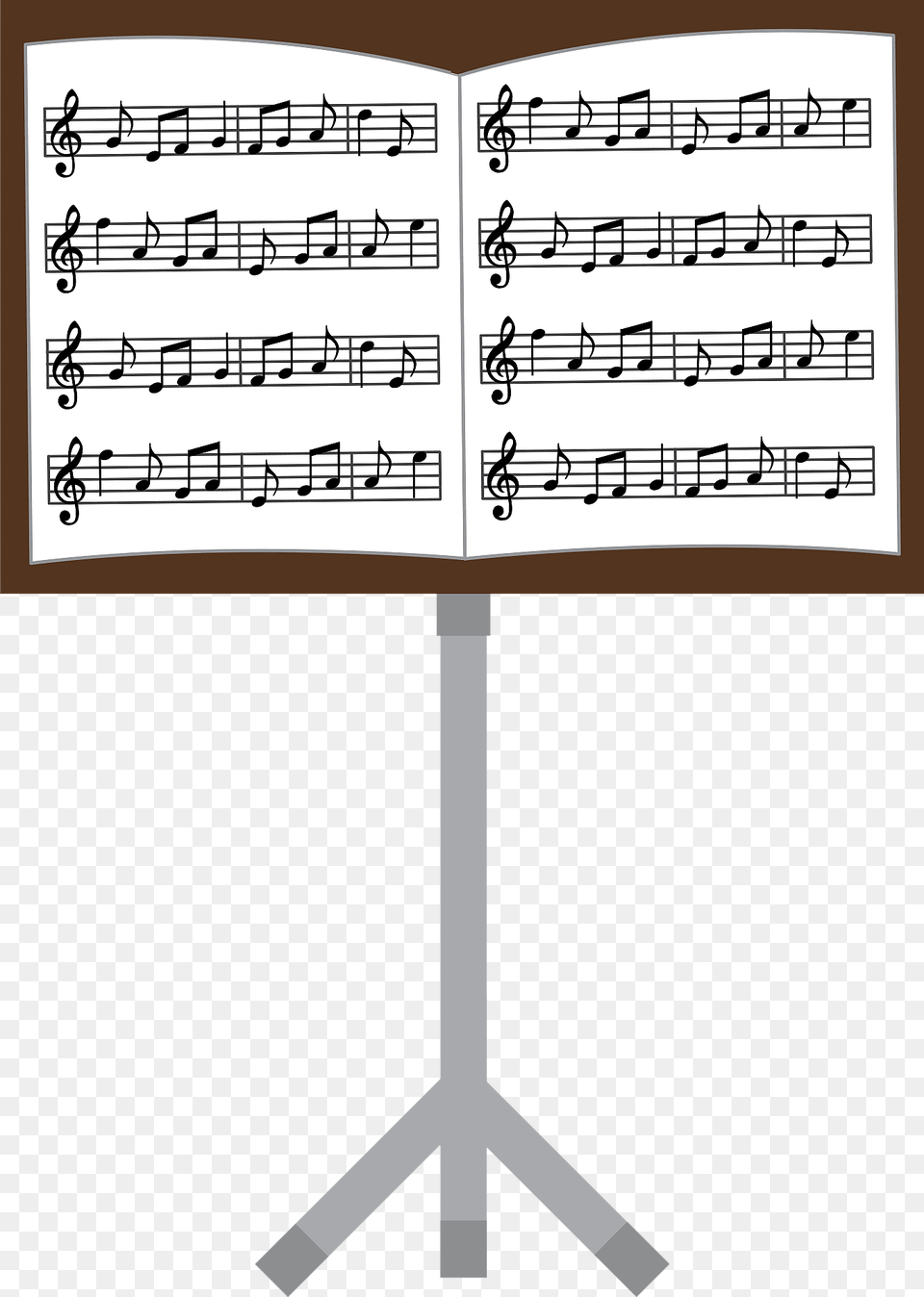 Musical Score On A Music Stand Clipart, Furniture Free Transparent Png
