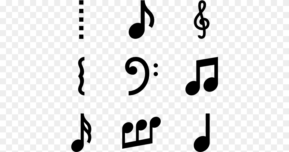 Musical Symbols And Annotations Musical Note, Gray Free Transparent Png
