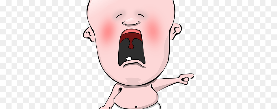 Musical Tears Crying Baby Cartoon, Person, Body Part, Head, Mouth Free Png Download