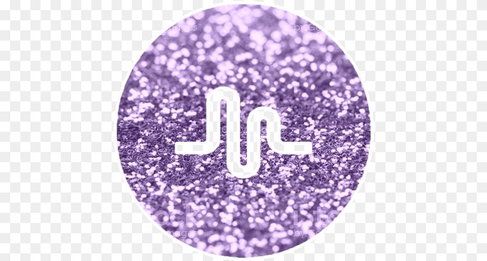 Musical Tiktok Logo, Glitter, Purple, Disk Png Image
