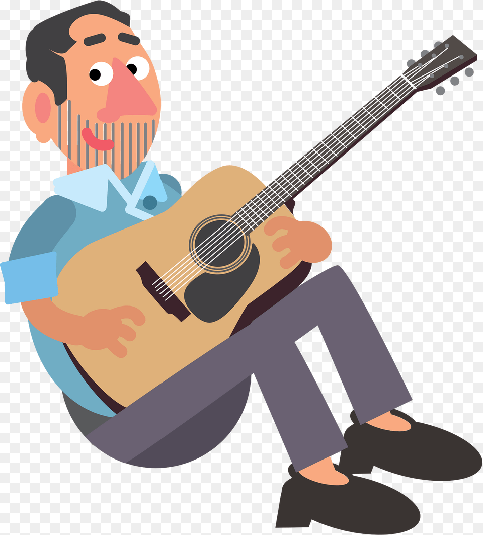 Musician Clipart, Guitar, Musical Instrument, Person, Performer Png