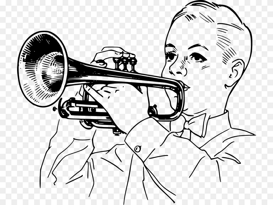 Musician Clipart Black And White, Gray Free Transparent Png