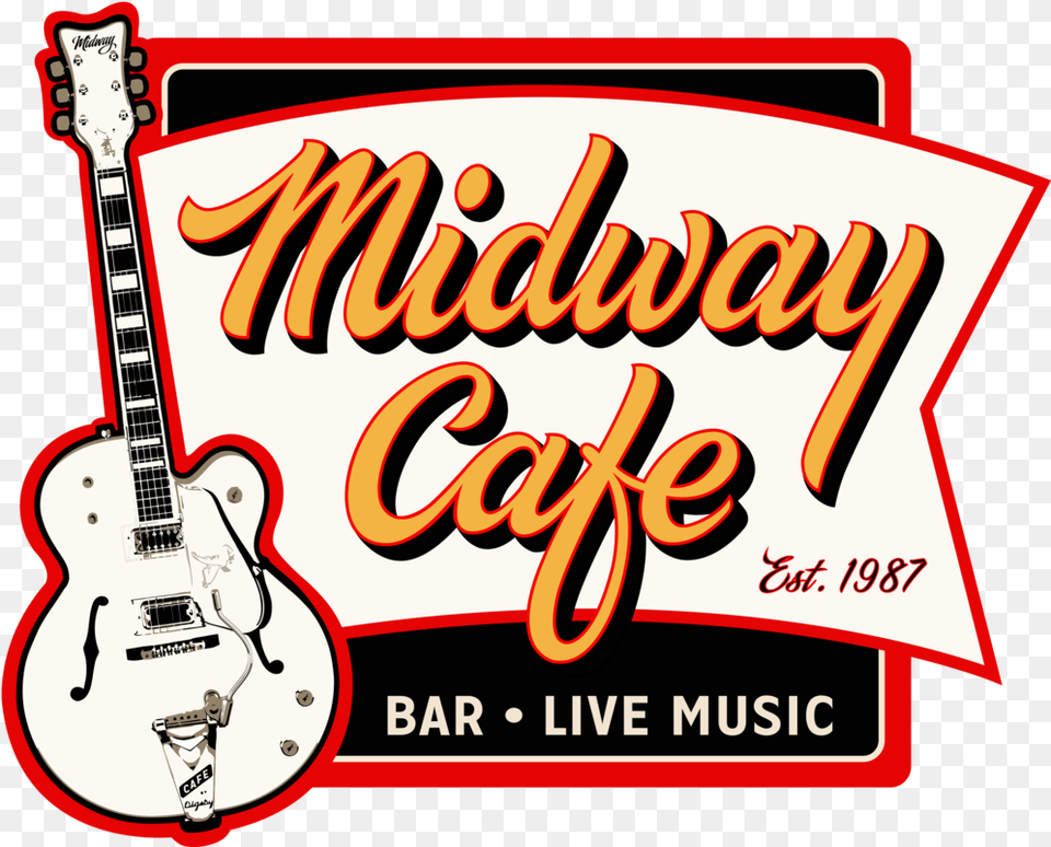 Musician Clipart Live Entertainment Midway Cafe Logo, Guitar, Musical Instrument Free Png
