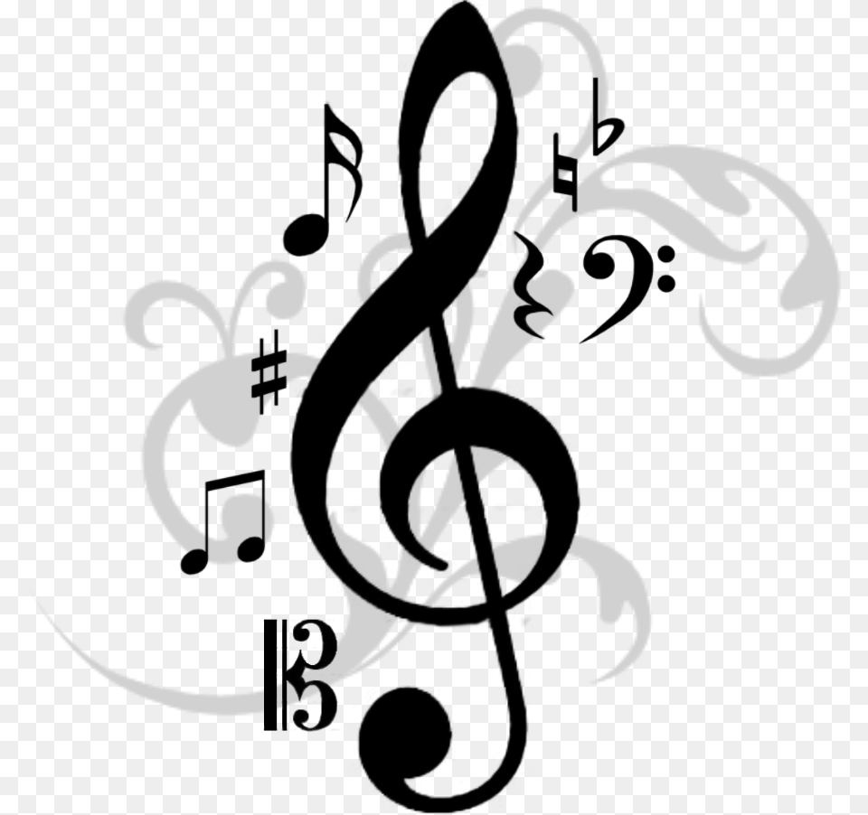 Musician Clipart Live Entertainment Treble Clef, Stencil, Silhouette, Art, Graphics Png