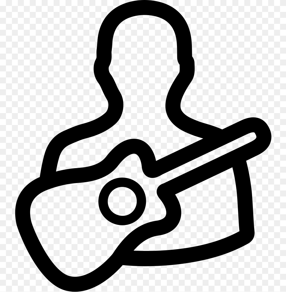 Musician Clipart Song Writer Songwriter, Guitar, Musical Instrument, Stencil, Smoke Pipe Free Png