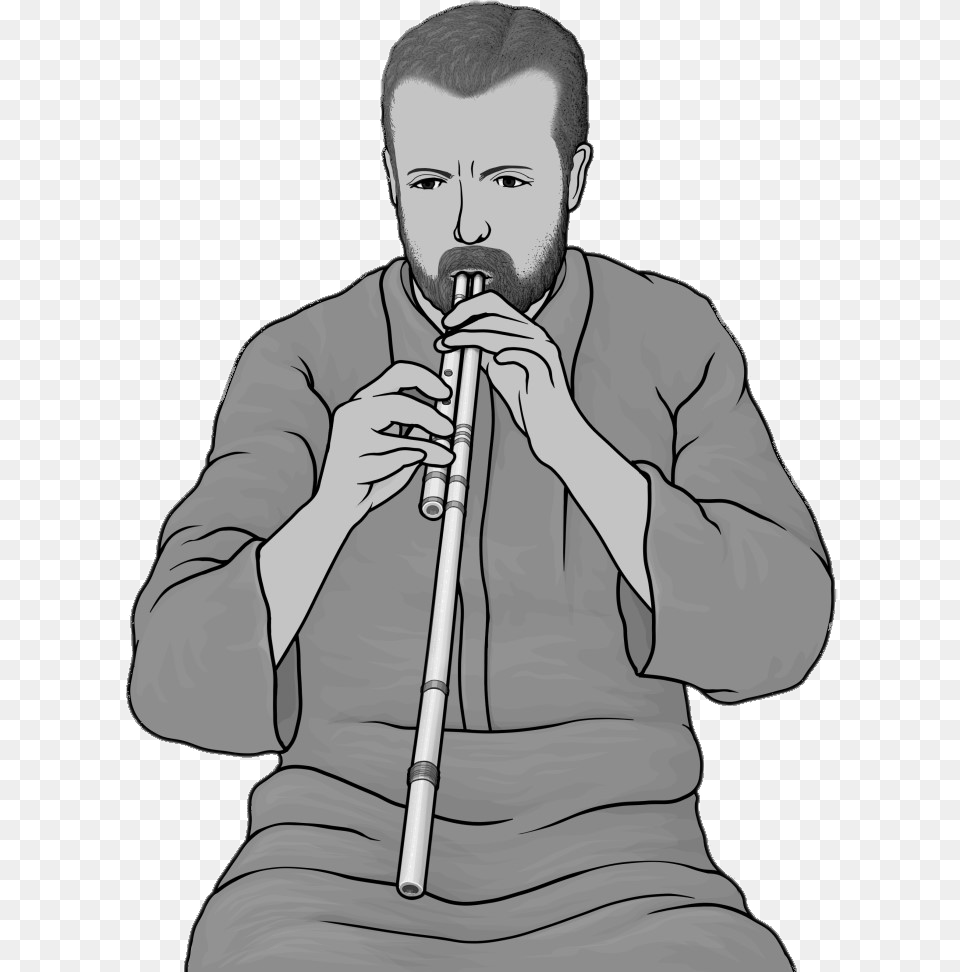 Musician Playing The Arghul Clipart, Adult, Man, Male, Person Free Png Download