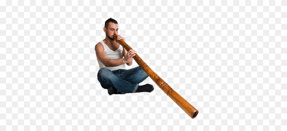Musician Playing The Didgeridoo, Adult, Male, Man, Person Png Image