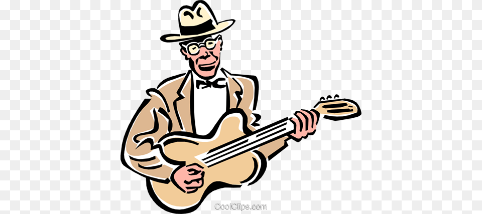 Musicianguitar Player Royalty Vector Clip Art Illustration, Guitar, Musical Instrument, Clothing, Hat Free Png