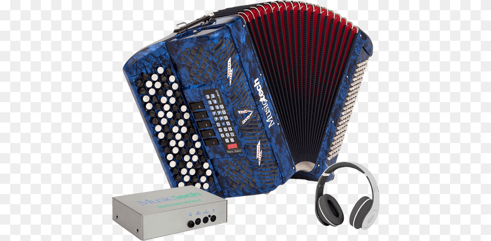 Musictech Music Maker Digital 50 Chromatic International Vignoni Button Accordion, Electronics, Headphones, Musical Instrument Png Image