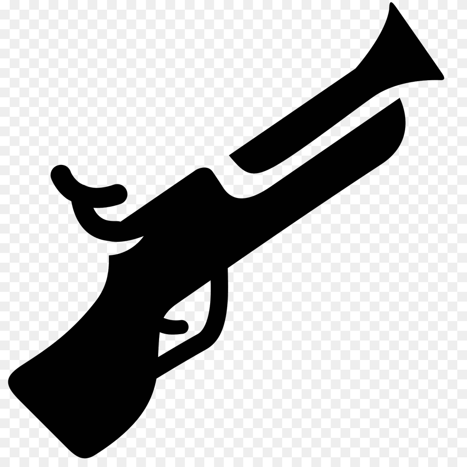 Musket Icon, Gray Png Image