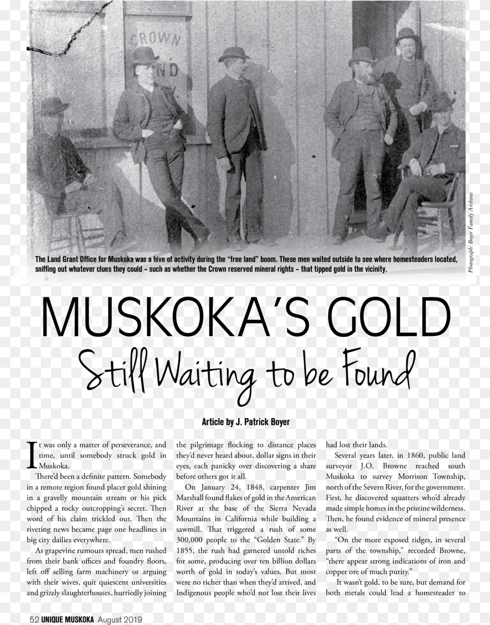 Muskoka S Gold Still Waiting To Be Found Article By Amanda, Adult, Male, Man, Person Free Png