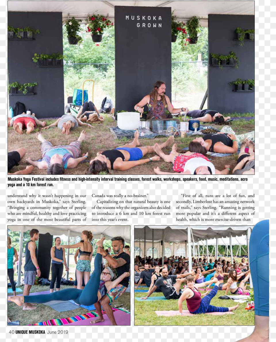 Muskoka Yoga Festival Includes Fitness And High Intensity Leisure, Grass, Plant, People, Person Free Transparent Png
