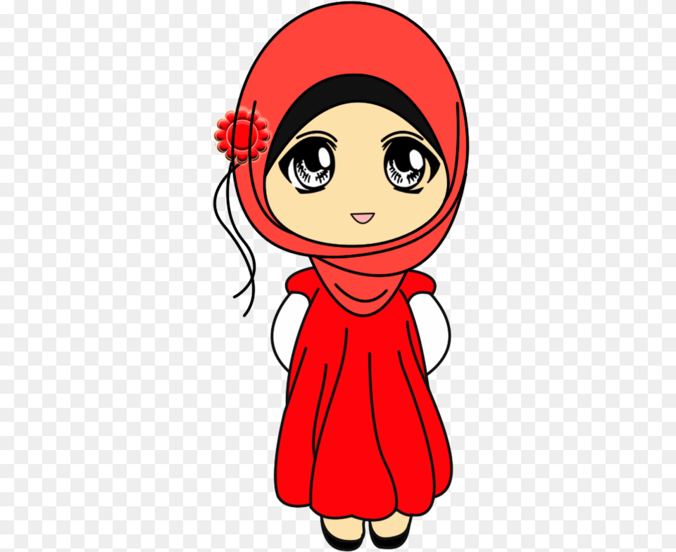 Muslim Chibi Vector In Muslim Doodles, Book, Comics, Publication, Baby Png Image