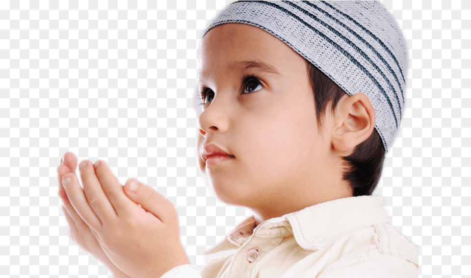 Muslim Child Praying, Person, Hat, Body Part, Cap Free Png Download