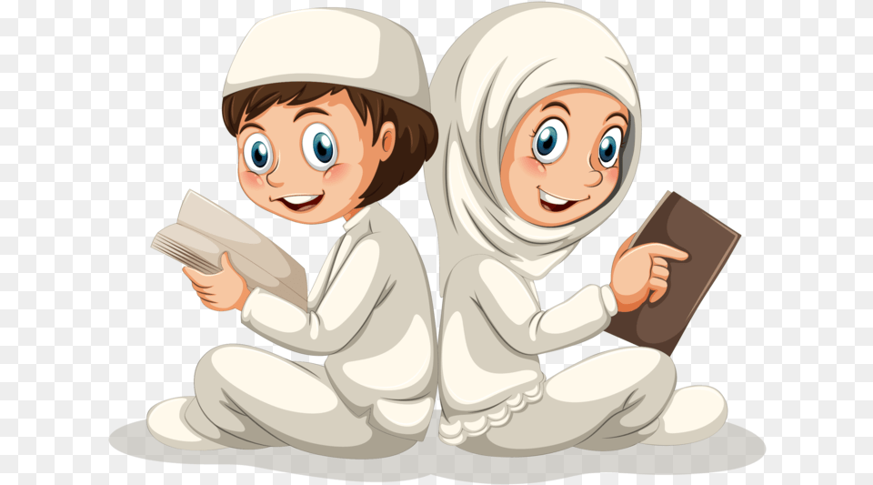 Muslim Children Muslim Brother And Sister, Book, Comics, Person, Publication Free Png