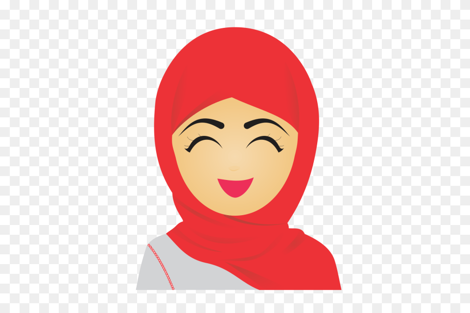 Muslim Emoji Set Cute Expressions Expression Express Muslim, Clothing, Hood, Adult, Person Free Png Download
