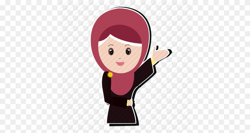 Muslim Girl Cartoon Image, Baby, Person, Face, Head Free Png Download