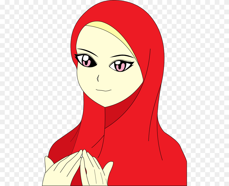 Muslim Girl Cute Cartoon Girl Muslimah, Adult, Female, Person, Woman Free Png