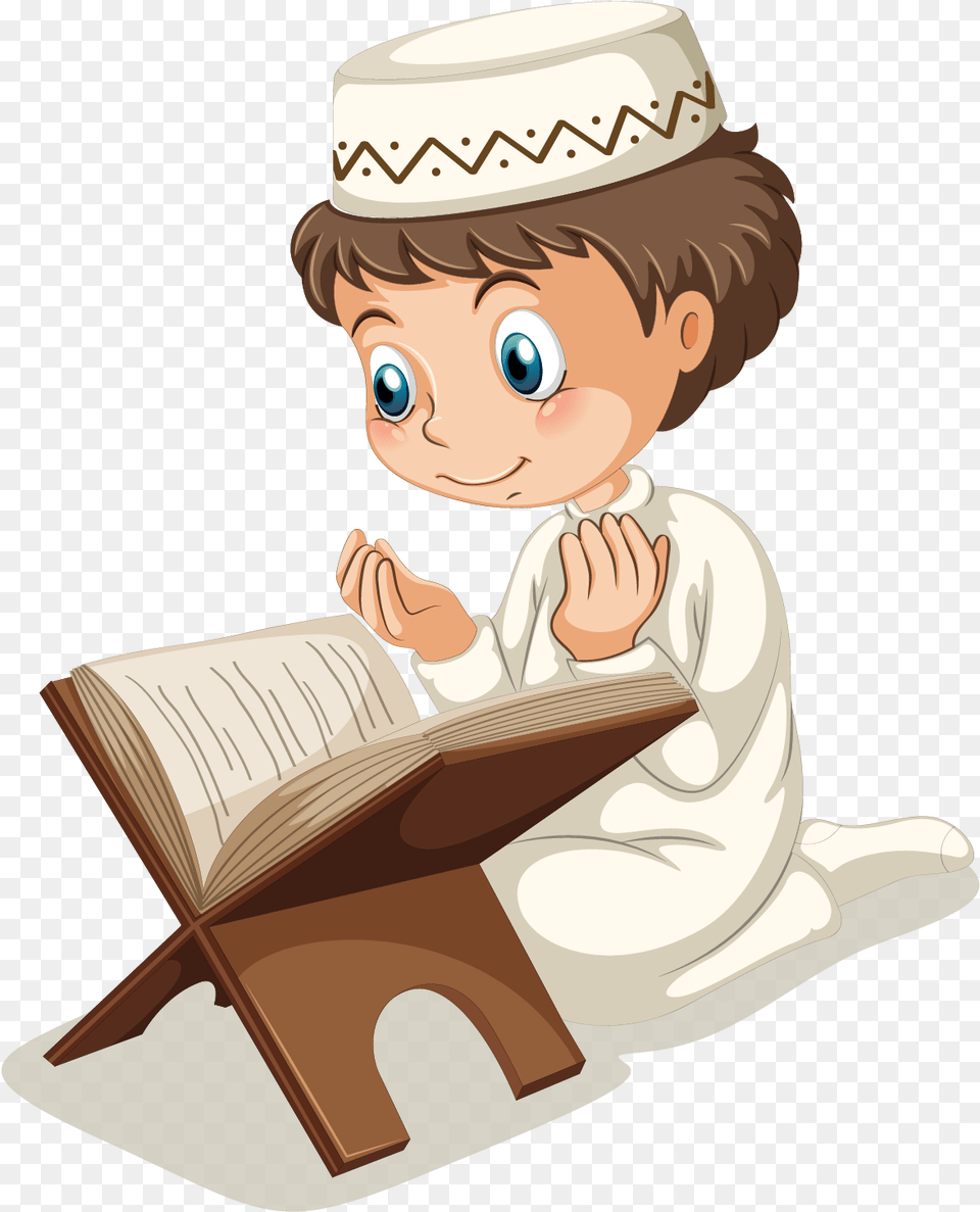 Muslim Islam Boy Clip Art Muslim Boy, Person, Reading, Baby, Face Free Transparent Png