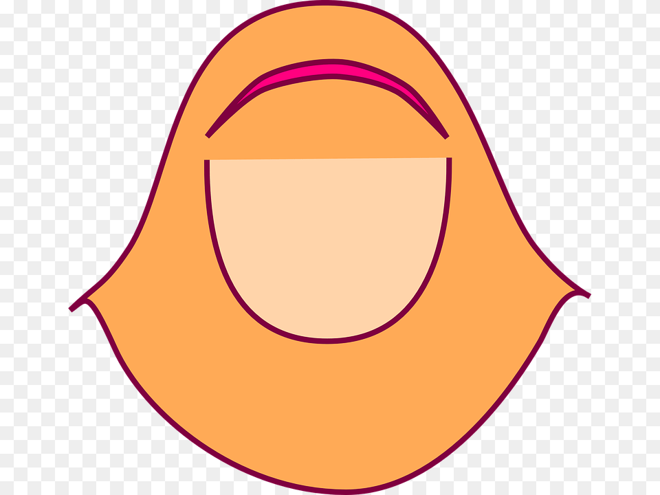 Muslim Islam Girl Head Face Hair Blank Female Kerudung Kartun, Body Part, Mouth, Person Png
