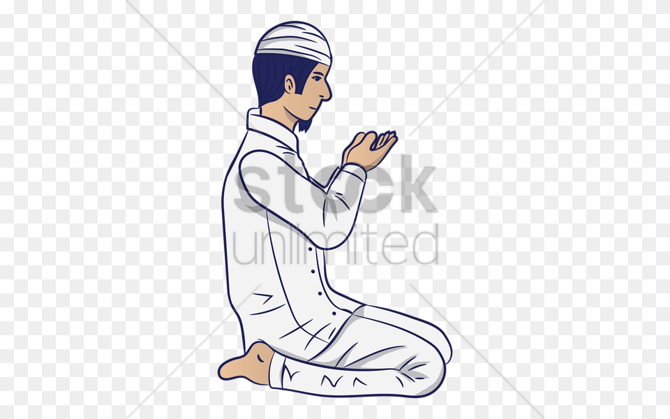 Muslim Man Working Catoon Clipart Clip Art Man Islam, People, Person, Adult, Kneeling Png Image