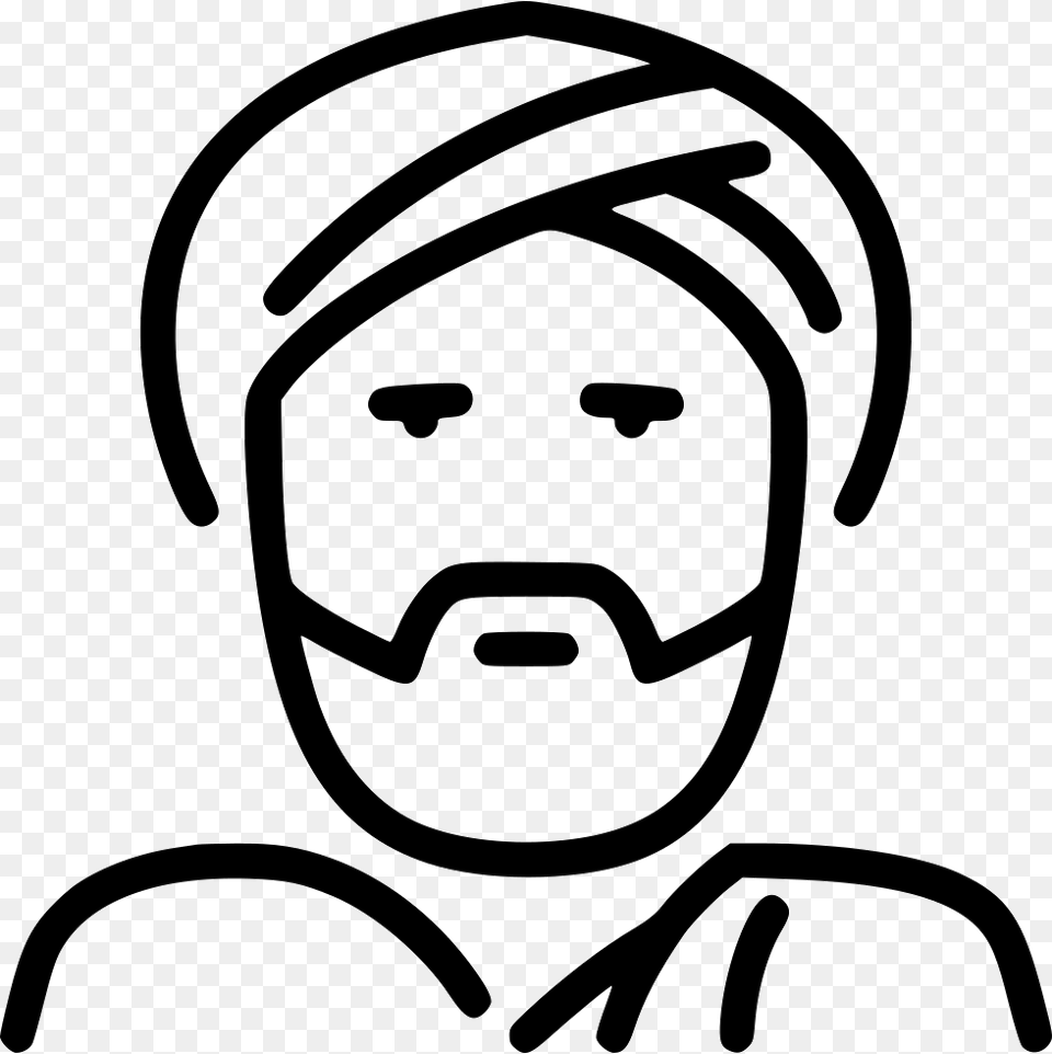Muslim Sheik Religion, Stencil, Face, Head, Person Free Transparent Png