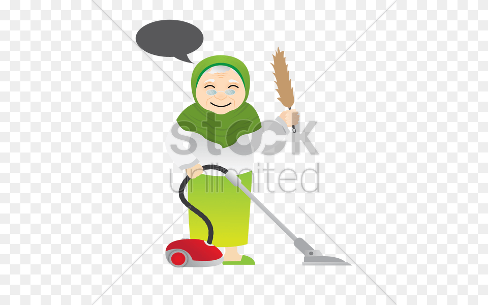 Muslim Woman With Vacuum Cleaner Vector Image, Cleaning, Person, Grass, Plant Free Transparent Png