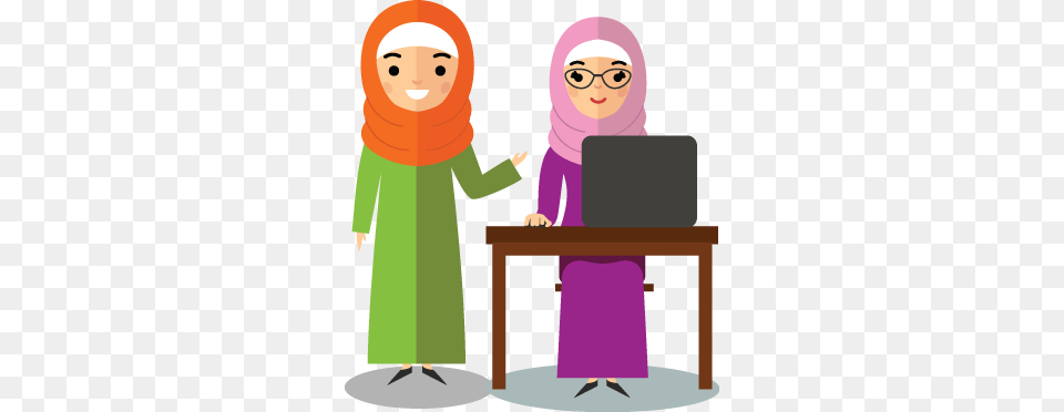 Muslim Women Clipart Clipart, Sleeve, Person, Clothing, Computer Free Png Download