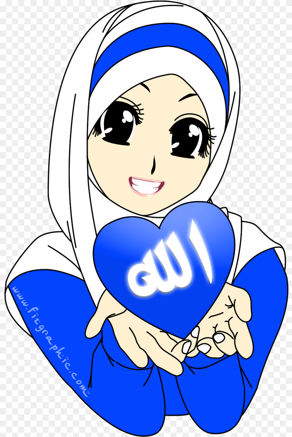 Muslimah Cartoon Cartoon Hijab, Adult, Book, Comics, Female Png Image