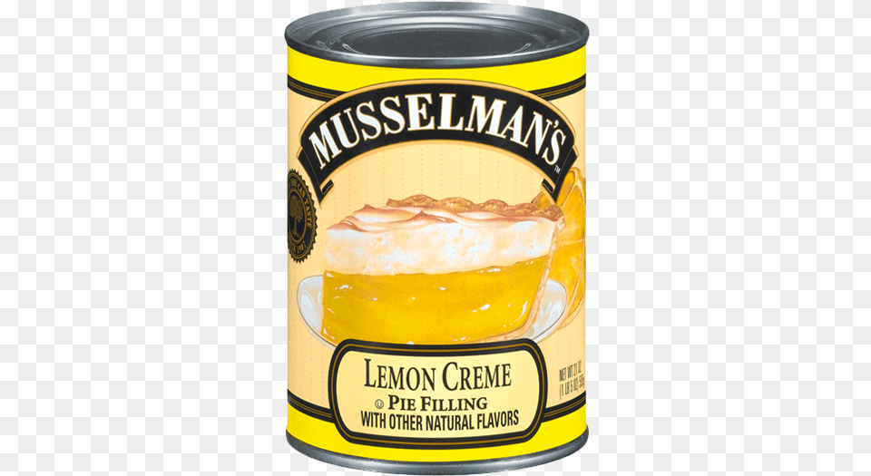 Musselman S Lemon Crme Pie Filling 21 Oz Musselman Apple Pie Filling, Tin, Can, Food, Ketchup Free Png