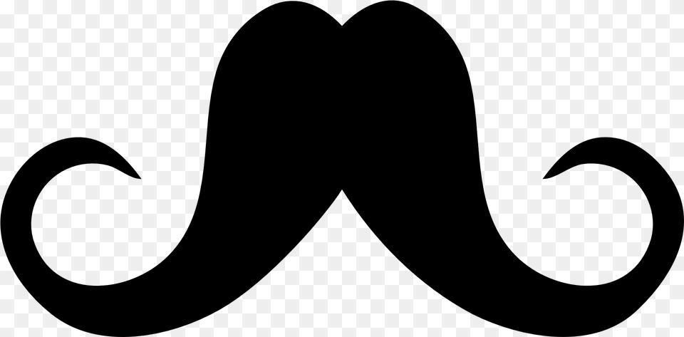 Mustache Clipart, Gray Free Transparent Png