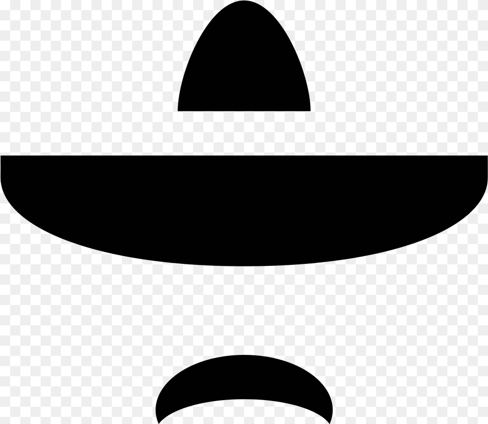 Mustache Clipart Pencil Thin Mustache, Gray Png Image