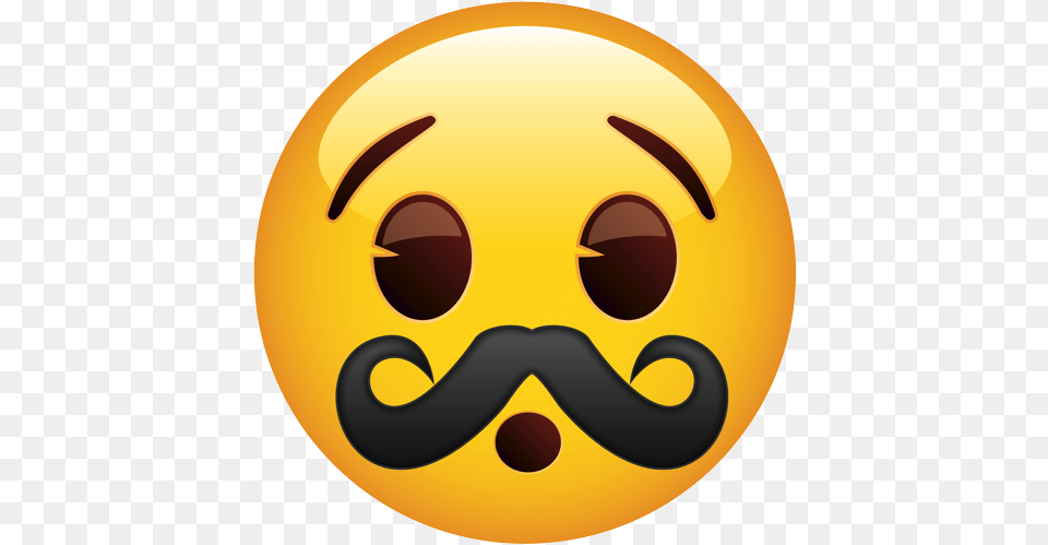 Mustache Emoji, Head, Person, Face, Logo Png