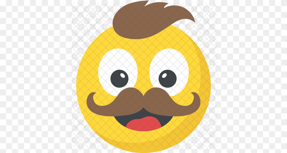 Mustache Emoji Icon Icono Emoji Moustache And Smile, Head, Person, Face Free Transparent Png