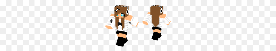 Mustache Girl With Bow Skin Minecraft Skins, Clothing, Glove, Qr Code Free Png Download